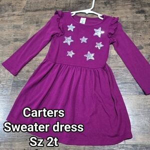 Carters baby girl sweater dress sz 2t